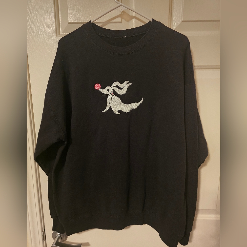 Black Sweatshirt with Ghost Design